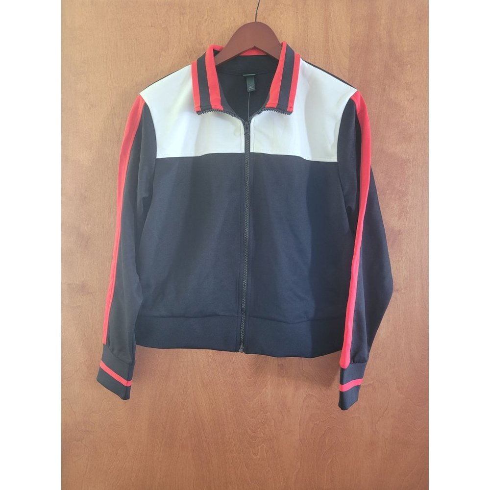 Women's Track Zip-up Jacket Wild Fable Black Size L Large Jacket Only - Picture 3 of 7
